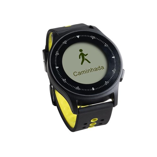 Monitor Cardíaco Sportwatch Chronus + Gps à Prova D'Água Preto Atrio ES252