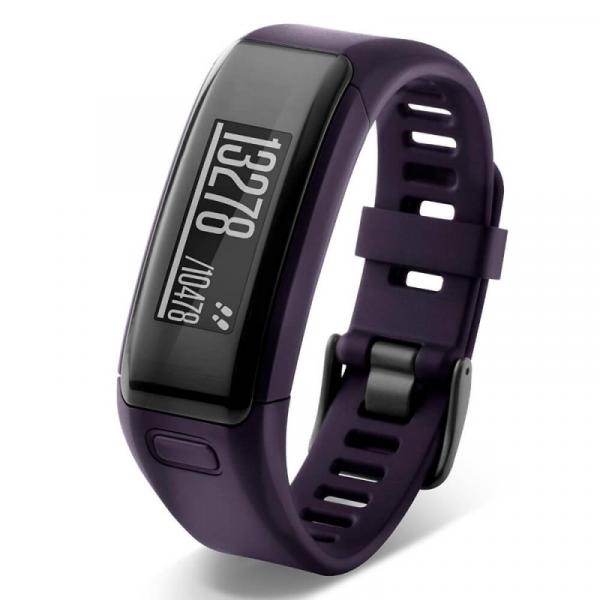 Monitor de Atividades Garmin VívoSmart HR Roxo Tam Regular com Monitoramento Cardíaco