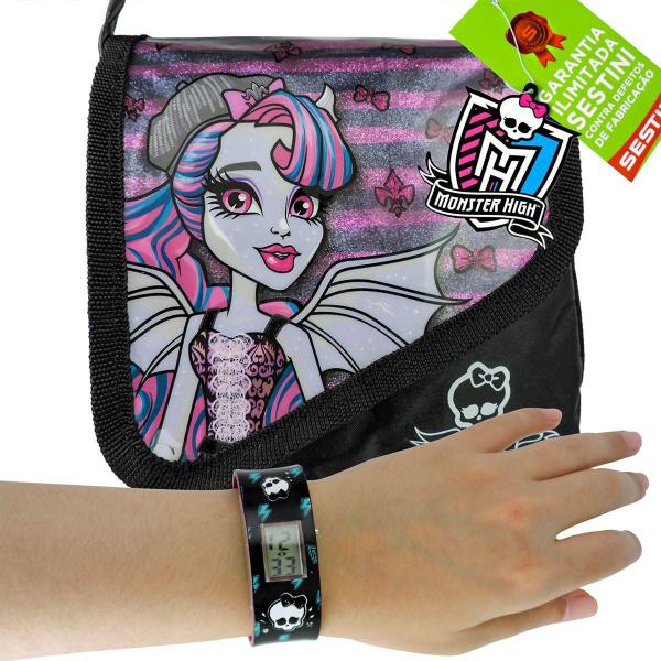 Monster High Relógio de Pulso Digital Mais Bolsinha Rochelle - Fun