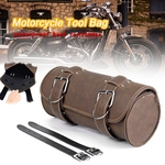 Motocicleta Front Side Saddle Tool Bag Bag Pannier Roll Barrel Storage Brown