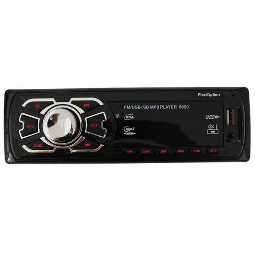 Mp3 Player Automotivo First Option USB Sd Fm Controle