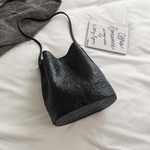 Mulheres 2019 New S¨®lidos ombro Cor Bag Casual Bucket Bag Moda Bolsas