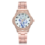 Mulheres Banda pulseira de rel¨®gio de quartzo Feminino Dreamcatcher strass rel¨®gio de pulso Rodada Dial Rel¨®gios de pulso Hour Assista Rose Gold