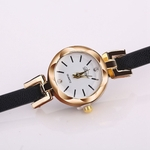 Mulheres Belas pulseira de couro de enrolamento Analog Movimento Quartz rel¨®gio de pulso