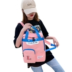 Mulheres Cartas bonito Impresso Lazer Zipper Mochila Canvas para Campus de Negócios