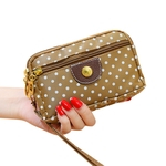 Mulheres Cosmetic Bag Moda Canvas Handbag Clutch Bag Zipper Coin Purse Alterar Carteira