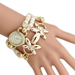 Mulheres criativa Assista Personalidade de enrolamento pulseira Ladies Watch P¨¦rola Assista