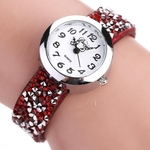 Mulheres de luxo cristal mulheres Pulseira Quartz Rel¨®gio de pulso Rhinestone Rel¨®gios