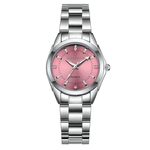 Niceday Women Luxury Rhinestone Stainless Steel Quartz Watches Ladies Business Watch Quartz Movement