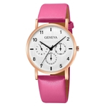 Mulheres de rel¨®gios de luxo da marca Casual Genebra Quartz Rel¨®gio de couro Strap rel¨®gio de pulso