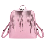 Mulheres do cl¨¢ssico Fashion Street Mochila Grande Capacidade Zip bolso Backpack