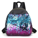 Mulheres elegantes Lantejoula Backpack Ladies PU Bolsas de Ombro