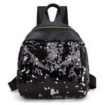 Mulheres elegantes Lantejoula Backpack Ladies PU Bolsas de Ombro