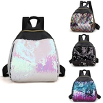 Mulheres elegantes Lantejoula Backpack Ladies PU Bolsas de Ombro