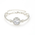 Mulheres elegantes simples pulseira de diamante Shinning