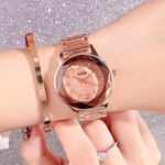 Amyove Lovely gift Mulheres Estrela Analog Watch impermeável com pulseira de aço inoxidável para Student Escritório ocasional