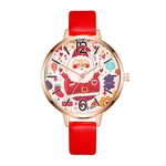 Mulheres Exquisite Chic Papai Noel Dial elegante Quartz Presente de Natal Relógio Relógio All-jogo