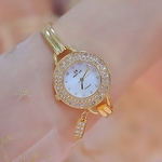 Mulheres Girl Fashion diamante de cristal requintado pulseira de relógio de quartzo