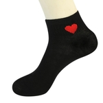 Mulheres menina elegante Love-Forma Padrão Socks Low-cut meias de algodão invisíveis