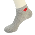 Mulheres menina elegante Love-Forma Padrão Socks Low-cut meias de algodão invisíveis