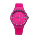 Mulheres menina simples Casual Silicone Watchband relógio de quartzo