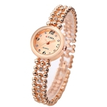 Mulheres Moda Alloy Dial Quartz Analog Rhinestone Bracelet rel¨®gio de pulso