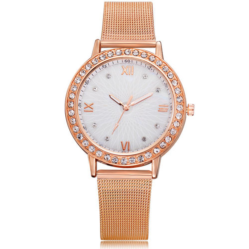 Mulheres moda Assista Dial diamante com Alloy pulseira de relógio de quartzo