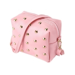 Mulheres Moda Bag Rivet PU Bolsa de Ombro da bolsa da carteira de telefone saco Messenger Bag