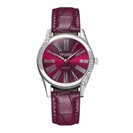 Women Fashion Luxury Leisure Set Auger Leather Stainless Steel Quartz Watch