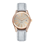 Women Fashion Luxury Leisure Set Auger Leather Stainless Steel Quartz Watch