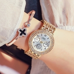 Mulheres Moda Diamante de quartzo com Dial forma redonda Ladies watch