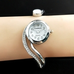 Mulheres Moda Feminina Waterproof Pequeno Dial bracelete relógio de pulso Jóias