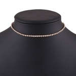 Mulheres Moda Rhinestone Choker Simples presente Cadeia Diamante Colar Alloy Fina Neck