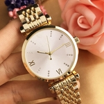 Mulheres Moda Rodada Dial de pulso de quartzo