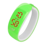 Mulheres Moda Rubber LED Watch Data Sports Pulseira Digital rel¨®gio de pulso GN