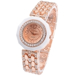 Mulheres Moda Shimmer relógios de quartzo Lady Luxo Liga pulseira relógio de pulso