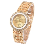 Mulheres Moda Shimmer relógios de quartzo Lady Luxo Liga pulseira relógio de pulso