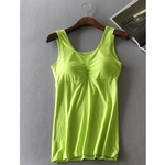 Mulheres Modal Chest Pad Camisole Vest Sem Anel de aço de Esportes Yoga