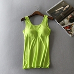 Mulheres Modal Chest Pad Camisole Vest Sem Anel de aço de Esportes Yoga