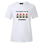 Mulheres New Natal T-shirt Papai Noel Impresso camiseta Xmas bonito e engraçado gráfico de manga curta