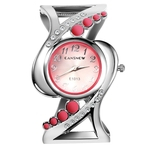 Presentes Rhinestone Relógios Femininos aniversário Mulheres Bangle Relógio de pulso de quartzo Cristal Luxo