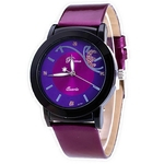 Mulheres Quartz Dial presentes relógio de pulso de couro falso Watch Band Elegent Diamante bowknot Assista