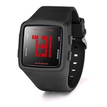 Women Waterproof Watch LED Digital Sports Watch Girls Silicone Square Wristwatch