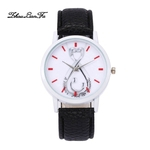 Mulheres Rel¨®gios de Luxo Feminino PU Leather Strap Rodada Dial os rel¨®gios de quartzo Z1005-A