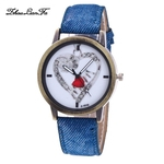 Mulheres Rel¨®gios de Luxo Feminino PU Leather Strap Rodada Dial os rel¨®gios de quartzo Z1010-N