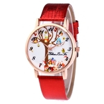 Mulheres Rel¨®gios de Luxo Magro PU Leather Strap Rodada Dial rel¨®gio de quartzo ZLF0406