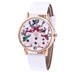 Mulheres Rel¨®gios de Luxo Magro PU Leather Strap Rodada Dial rel¨®gio de quartzo ZLF0403