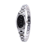 JIA Mulheres relógio de quartzo Oval diamante falso incorporado liga relógio de pulso para senhoras Ladies watches