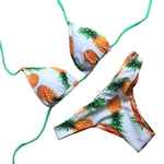Mulheres Sexy bonito Pineapple Impressão Bikini Set Swimwear