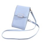 Mulheres Simples sólida carteira de couro colorida Moda Zipper Single-ombro Bag